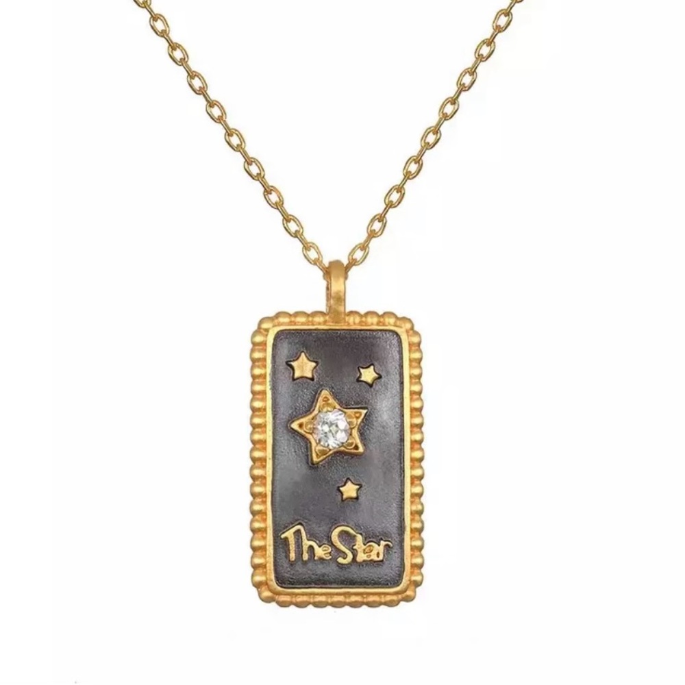 Star tarot card necklace